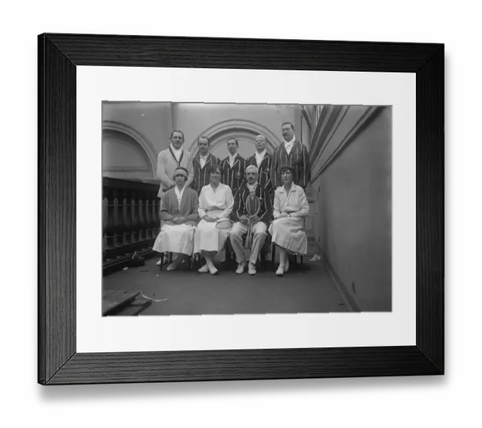 Framed Print : England versus Scotland in International Badminton. Teams representing England Framed Print : England versus Scotland in International Badminton. Teams representing England