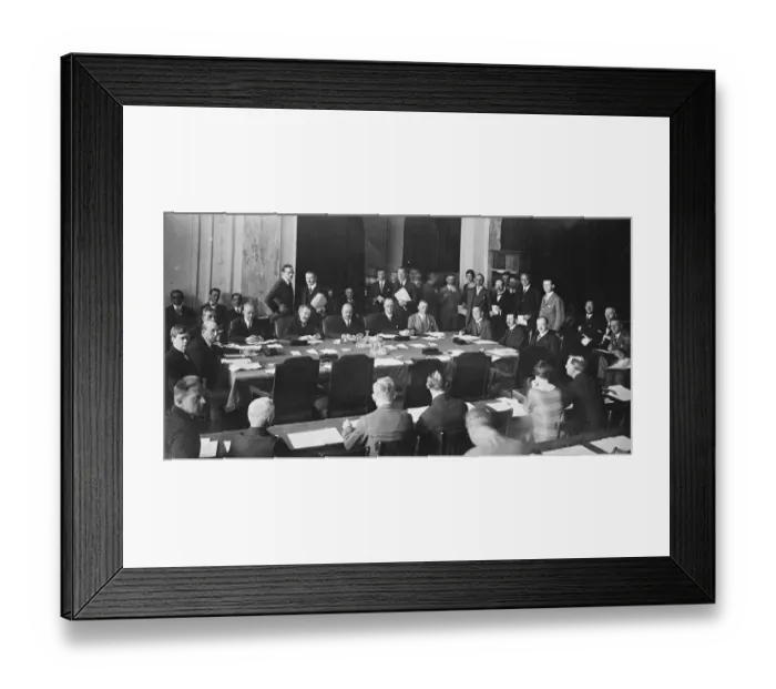 Framed Print : Mr Austen Chameberlain at the council of the league of nations Mr Austen Chamberlain