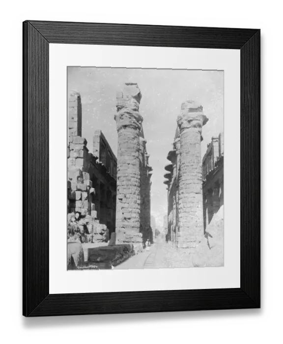 Framed Print : Famous Temple in Peril The great Temple of Amon, at Karnak, Egypt. the central avenue Framed Print : Famous Temple in Peril The great Temple of Amon, at Karnak, Egypt. the central avenue