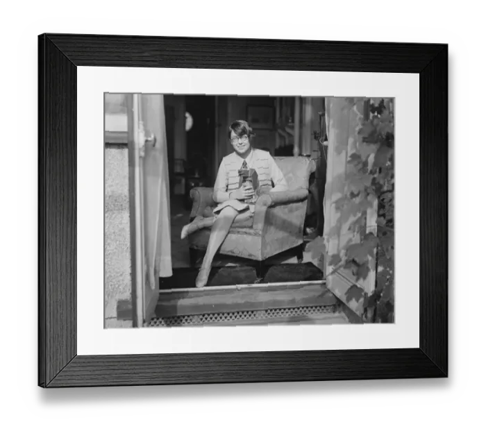 Framed Print : Shingled Orator to go to the US. Miss Margery Sharp, the British author. 19 Framed Print : Shingled Orator to go to the US. Miss Margery Sharp, the British author. 19