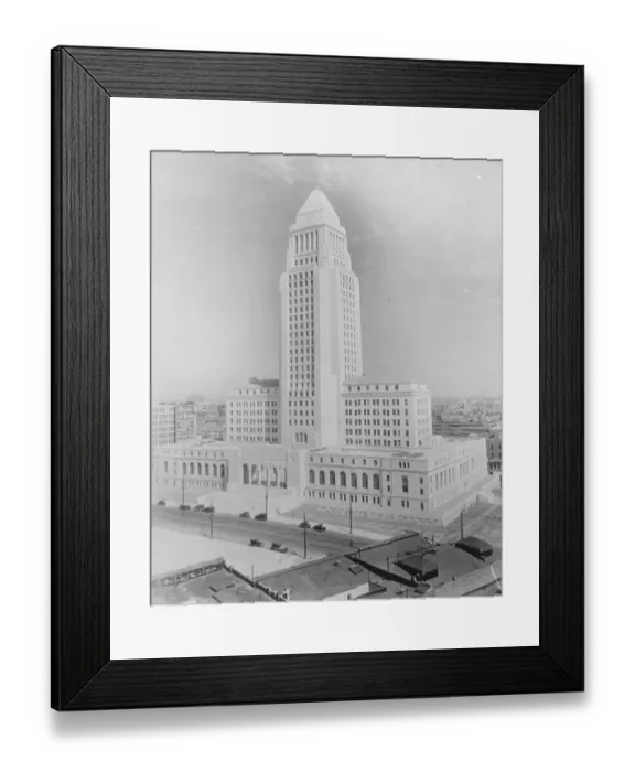 Framed Print : Most beautiful City Hall. The superb City Hall which has just been completed at Los Angeles