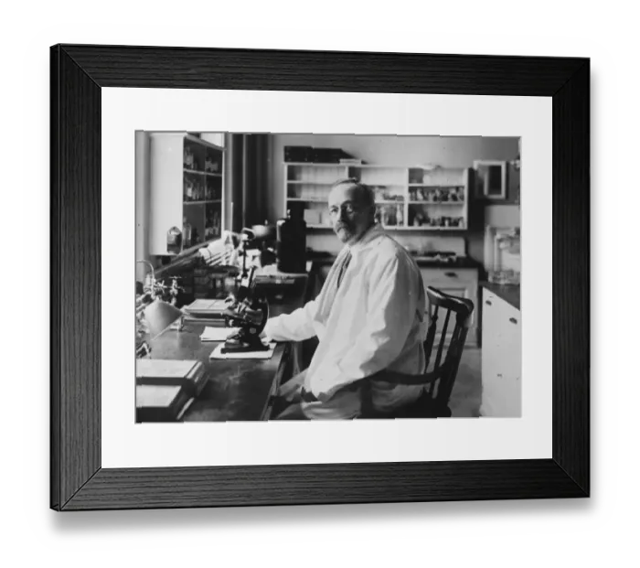Framed Print : Nobel prize of cancer research. Professor Johannes Fibiger, the distinguished Danish biologist Framed Print : Nobel prize of cancer research. Professor Johannes Fibiger, the distinguished Danish biologist