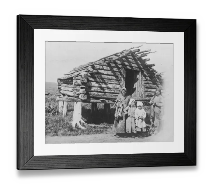 Framed Print : Kamchadal Hut. Kamchadals are settled natives of the Russian Peninsula 1920 Framed Print : Kamchadal Hut. Kamchadals are settled natives of the Russian Peninsula 1920