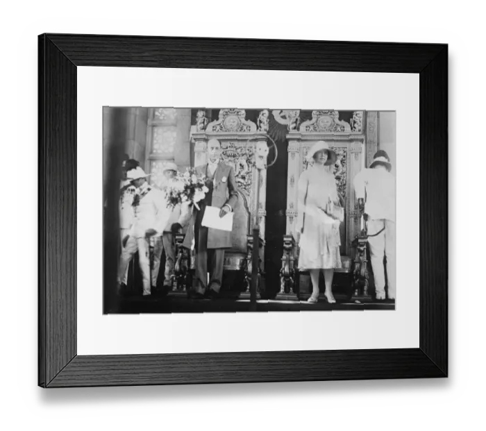 Framed Print : Arrival of Sir Frederick Sykes, the new Governor of Bombay. 22 December 1928