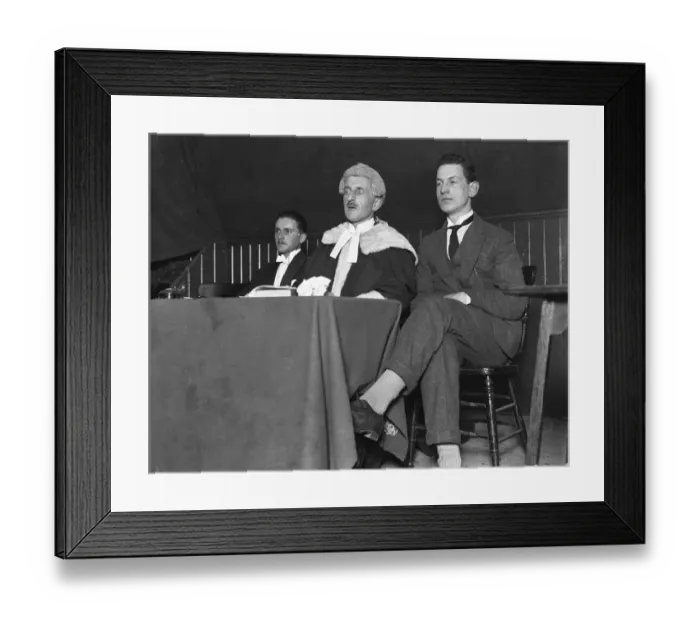 Framed Print : Cambridge undergraduates Mock Trial at Alexandria Hall - Rex versus Harold Framed Print : Cambridge undergraduates Mock Trial at Alexandria Hall - Rex versus Harold