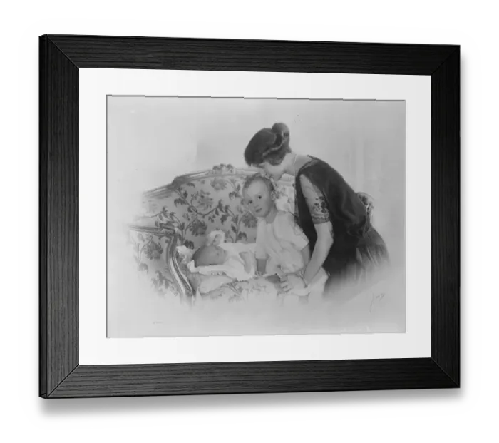 Framed Print : Princess Axel of Denmark A popular Scandinavian Princess with her two sons who are Framed Print : Princess Axel of Denmark A popular Scandinavian Princess with her two sons who are