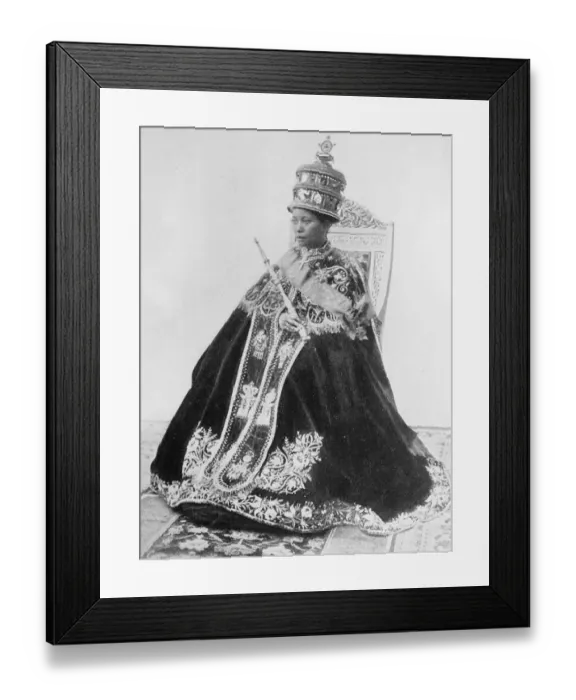 Framed Print : Ruler of Ethopia The Empress Zauditu 10 July 1924