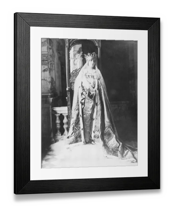 Framed Print : The Queen of Rumania in coronation dress 13 November 1922 Framed Print : The Queen of Rumania in coronation dress 13 November 1922