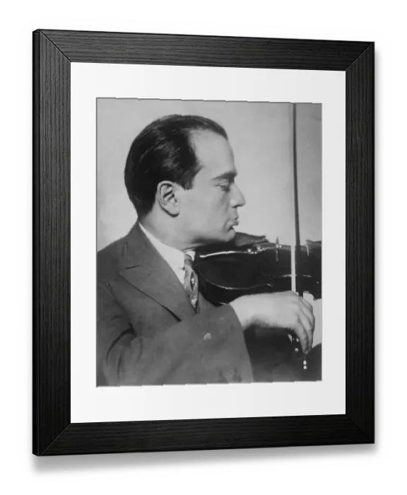 Framed Print : Stolen violin returned. M Bronislaw Huberman, the well known Polish violinist Framed Print : Stolen violin returned. M Bronislaw Huberman, the well known Polish violinist