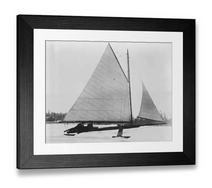 Framed Print : Ice yachting in New York The Marquis Albizzi ( Italy ) ice yachting on the Lake Placid club Framed Print : Ice yachting in New York The Marquis Albizzi ( Italy ) ice yachting on the Lake Placid club
