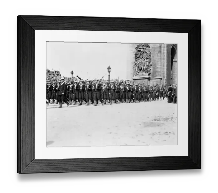 Framed Print : Paris Victory March British Naval detachment in the procession 14 July 1919 Framed Print : Paris Victory March British Naval detachment in the procession 14 July 1919