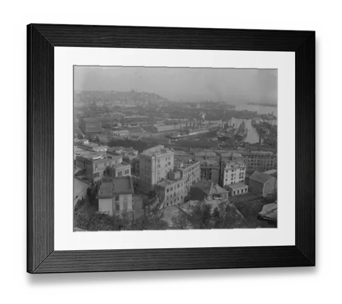 Framed Print : Genoa City and Harbour April 1922 Framed Print : Genoa City and Harbour April 1922