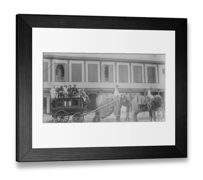 Framed Print : Quaint combination of transport methods. Will the Prince of Wales see this in India