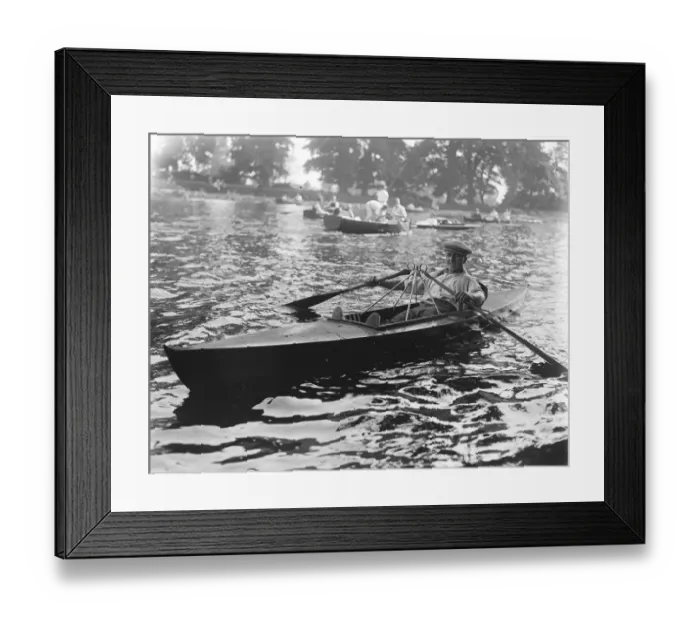 Framed Print : Unique Canoe Fascinates Up River Pleasure Seekers This remarkable canoe attracted Framed Print : Unique Canoe Fascinates Up River Pleasure Seekers This remarkable canoe attracted