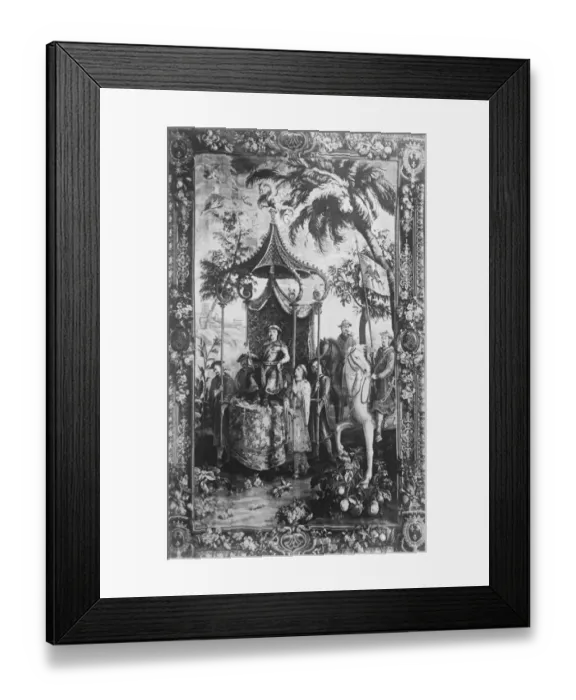 Framed Print : Million Dollar tapestries. The Promenade of the Emperor, one of a set of six Framed Print : Million Dollar tapestries. The Promenade of the Emperor, one of a set of six