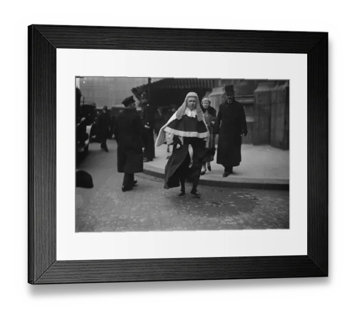Framed Print : State Opening of Parliament. Mr Justice Finlay leaving. 7 February 1928