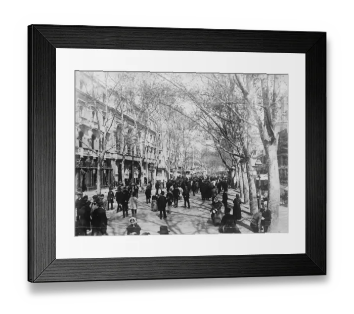 Framed Print : Barcelona. The ramble. 14 September 1923
