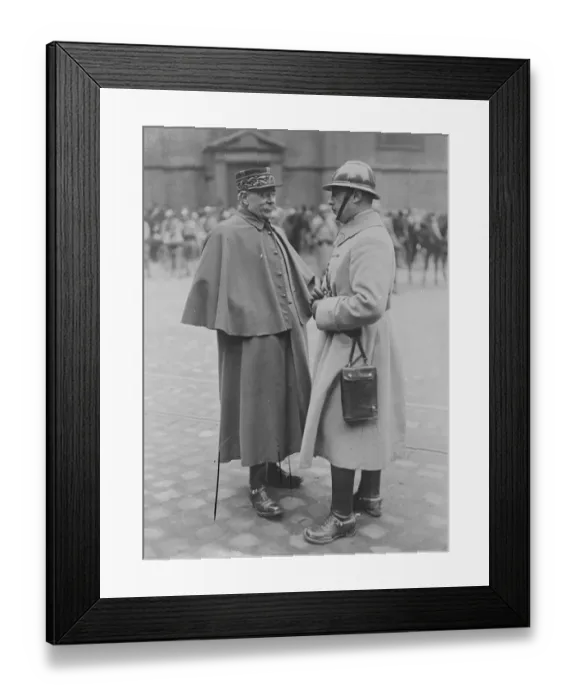 Framed Print : French Occupation Essen French General De Vieri 15 January 1923