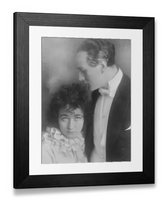 Framed Print : Hero and Heroine of a Record Player MME Tora Teje and Mr Gosta Ekman Swedens premier actress