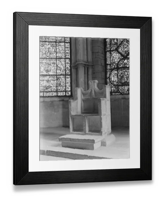 Framed Print : Canterbury Cathedral. The marble chair of St Augustine. 13 November 1928