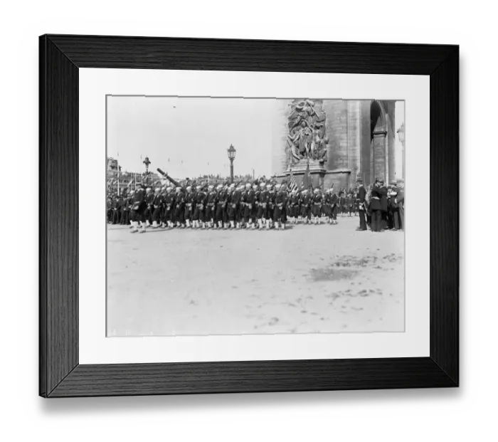 Framed Print : Paris Victory March American naval detachment in the procession 14 July 1919 Framed Print : Paris Victory March American naval detachment in the procession 14 July 1919