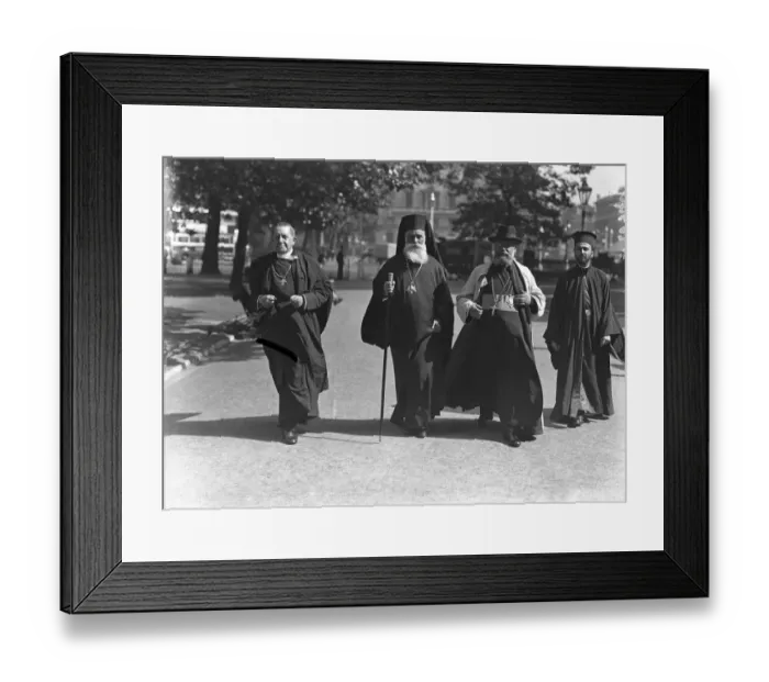 Framed Print : Bishops conference in London. The Bishop of Alexandria ( with staff )