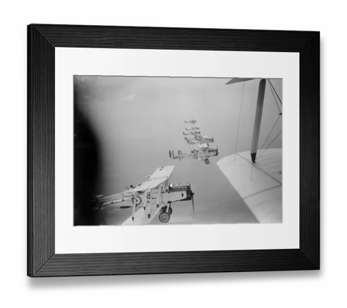 Framed Print : Rehearsing for RAF pageant at Hendon A section of the RAF photographed from one Framed Print : Rehearsing for RAF pageant at Hendon A section of the RAF photographed from one