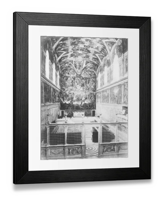 Framed Print : Sistine Chapel in the Vatican reported to be in danger of subsidence. A striking Framed Print : Sistine Chapel in the Vatican reported to be in danger of subsidence. A striking