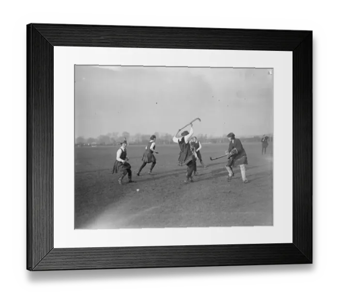 Framed Print : Ladies Hockey at Edmonton The Kings College hockey team met the London School Framed Print : Ladies Hockey at Edmonton The Kings College hockey team met the London School