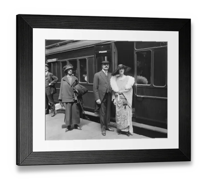 Framed Print : Prime Minister of Saskatchewan leaves to visit his native place. The Hon C A Dunning Framed Print : Prime Minister of Saskatchewan leaves to visit his native place. The Hon C A Dunning