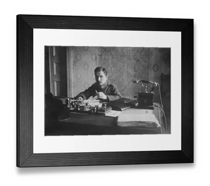 Framed Print : Lithuanian portraits. Colonel Zukas, late Minister for National Defence. 20