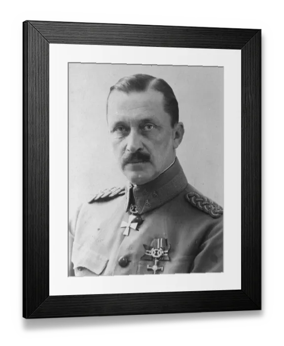 Framed Print : Finnish army chief to visit England. Gen Baron Carl Gustaf Mannerheim, Commander
