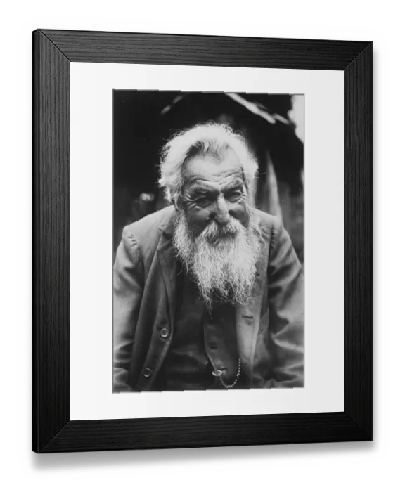 Framed Print : Born in Waterloo year and still alive. Hans Fischer, claimed to be the oldest man in Europe
