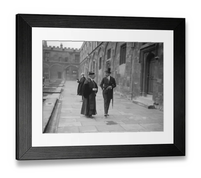 Framed Print : King of Spain receives honorary degree at Oxford University. King Alfonso with Framed Print : King of Spain receives honorary degree at Oxford University. King Alfonso with