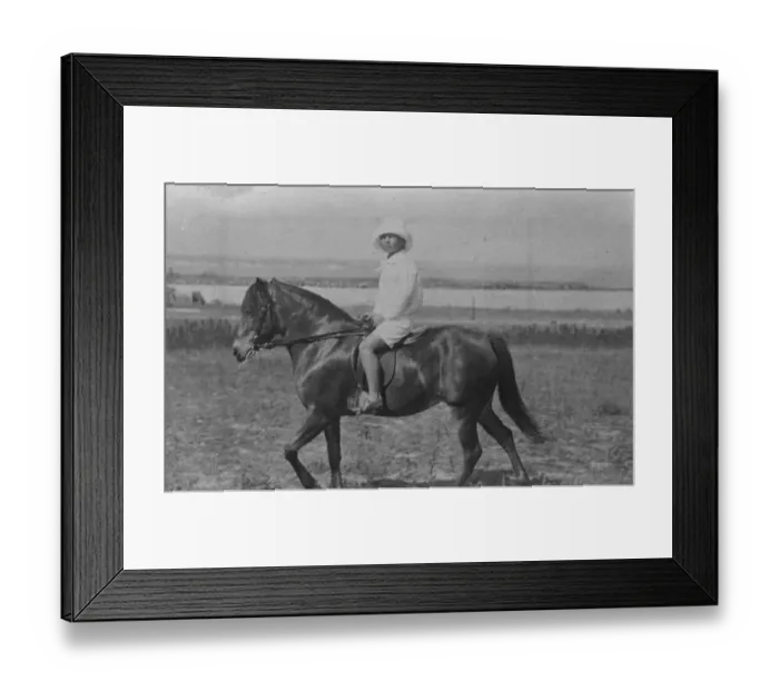 Framed Print : Rumanias ruler rides out. King Michael taking his morning constitutional. 9 Framed Print : Rumanias ruler rides out. King Michael taking his morning constitutional. 9