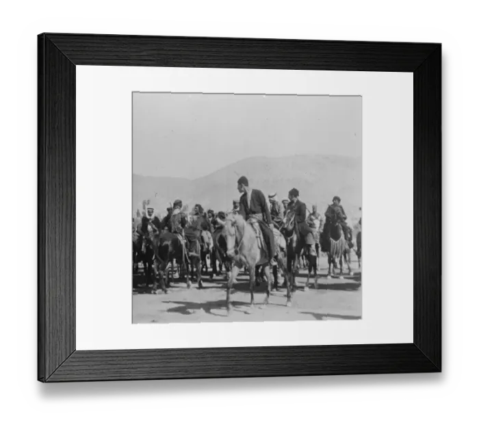 Framed Print : The Arab Independence Movement Armed and mounted Arabs from the country join in Framed Print : The Arab Independence Movement Armed and mounted Arabs from the country join in