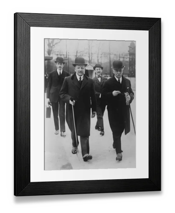 Framed Print : Franco Belgian Conference in Paris M Theunis ( left ) the Belgian Prime Minister Framed Print : Franco Belgian Conference in Paris M Theunis ( left ) the Belgian Prime Minister