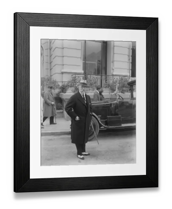Framed Print : Society on the Riviera. Mr Solly Joel at Nice. 29 February 1924