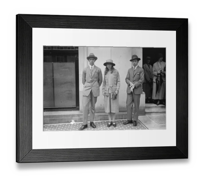 Framed Print : Our Swedish royal visitors. Prince Gustav ( on left ) Princess Ingrid and Prince Framed Print : Our Swedish royal visitors. Prince Gustav ( on left ) Princess Ingrid and Prince