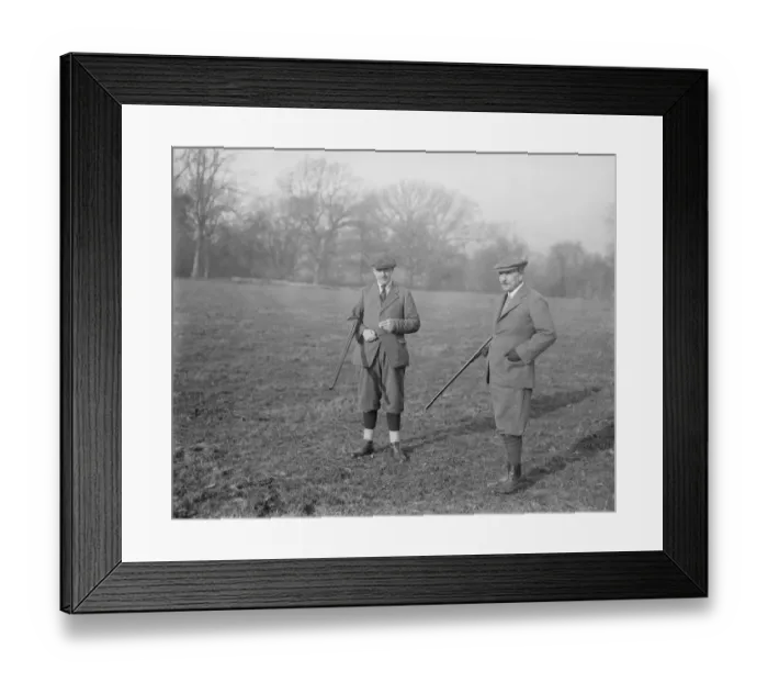 Framed Print : Lord Denmans shooting party at Balcombe place, Sussex Lord St Oswald ( left )