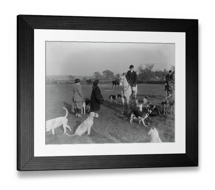 Framed Print : Princess Mary at a Hunt. Lt Col Seymour, the Master talking to some friends. 14 Framed Print : Princess Mary at a Hunt. Lt Col Seymour, the Master talking to some friends. 14