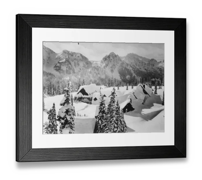 Framed Print : Americas record winter. A photograph from Rainier National Park, Washington