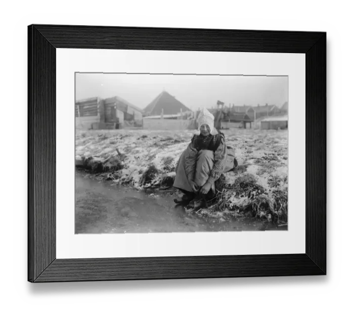 Framed Print : A Dutch Idyll A charming photograph of a jolly little Dutch girl preparing for Framed Print : A Dutch Idyll A charming photograph of a jolly little Dutch girl preparing for