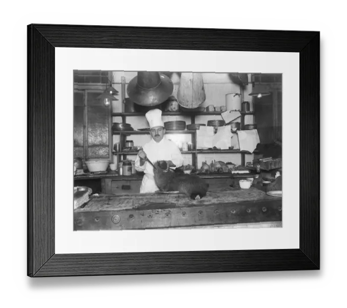 Framed Print : Roast bear figured on the christmas menu at the Savoy Hotel. The dish has not been Framed Print : Roast bear figured on the christmas menu at the Savoy Hotel. The dish has not been