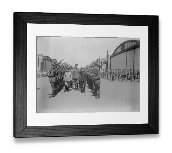 Framed Print : Crown Prince of Japan watches British Airmen at Work Crown Prince of Japan visited