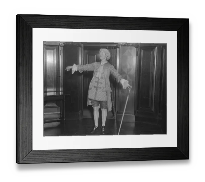 Framed Print : MP as author - actor. Capt Foxcroft as Charles Duncarhey in his play