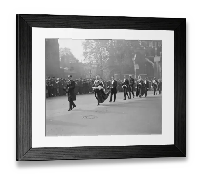 Framed Print : Law Courts Reopening The Lord Chief Justice ( Sir Gordon Hewart ) in the procession 12 Framed Print : Law Courts Reopening The Lord Chief Justice ( Sir Gordon Hewart ) in the procession 12