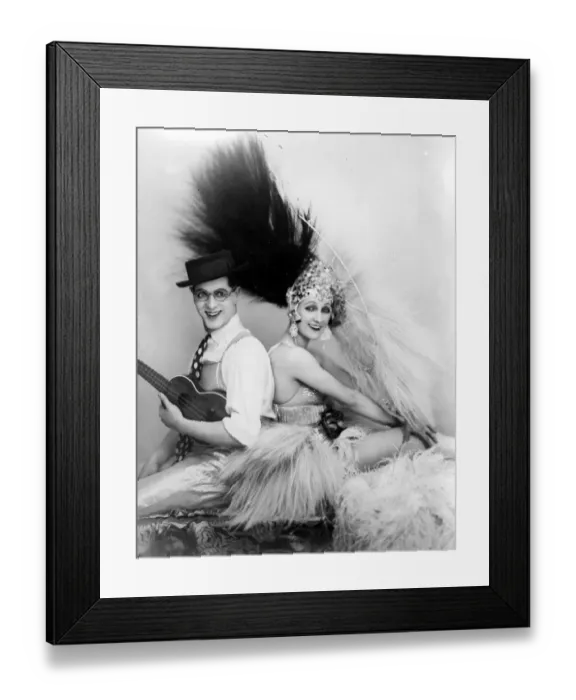 Framed Print : A spring attraction for London. M Van Duren with his partner Mdlle. Edmonde Guy