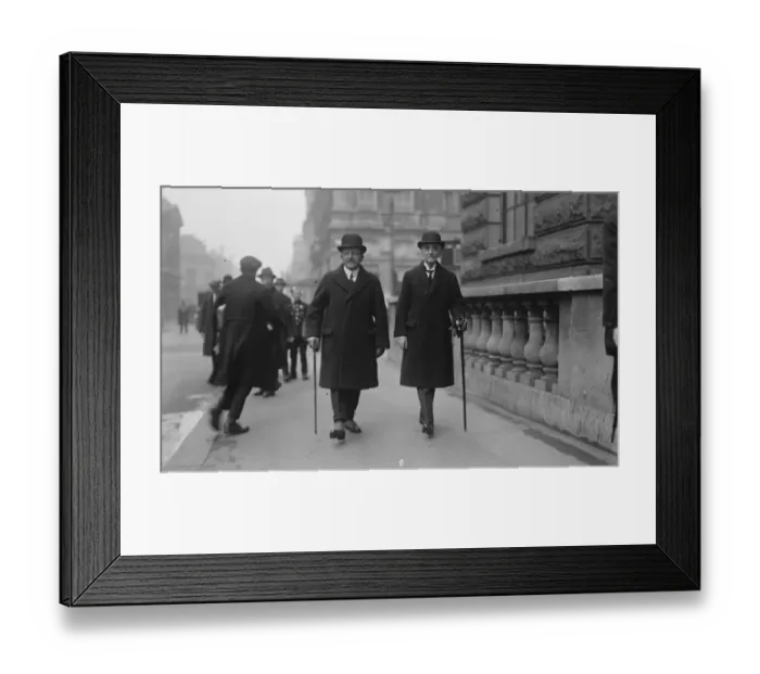 Framed Print : Belgian Ministers confence at Chequers. M Theunis, the Belgian Premier and M Hymans Framed Print : Belgian Ministers confence at Chequers. M Theunis, the Belgian Premier and M Hymans