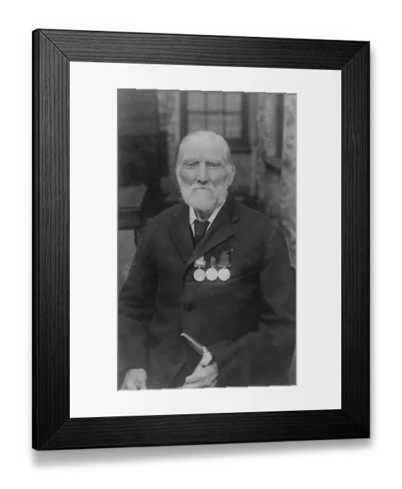Framed Print : Crimean veterans 90th birthday. Mr Edward Taylor Lamble, Crimean veteran, of Holyhead Framed Print : Crimean veterans 90th birthday. Mr Edward Taylor Lamble, Crimean veteran, of Holyhead